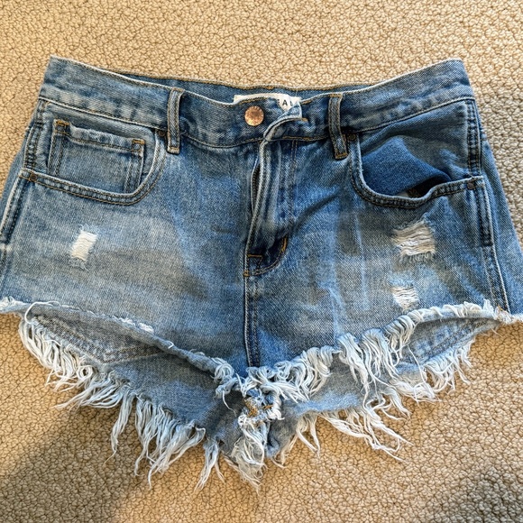 PacSun Womens Bullhead Denim Shorts Size 27 - Picture 1 of 8